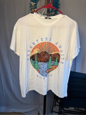 Adventure Awaits Graphic Tee - White